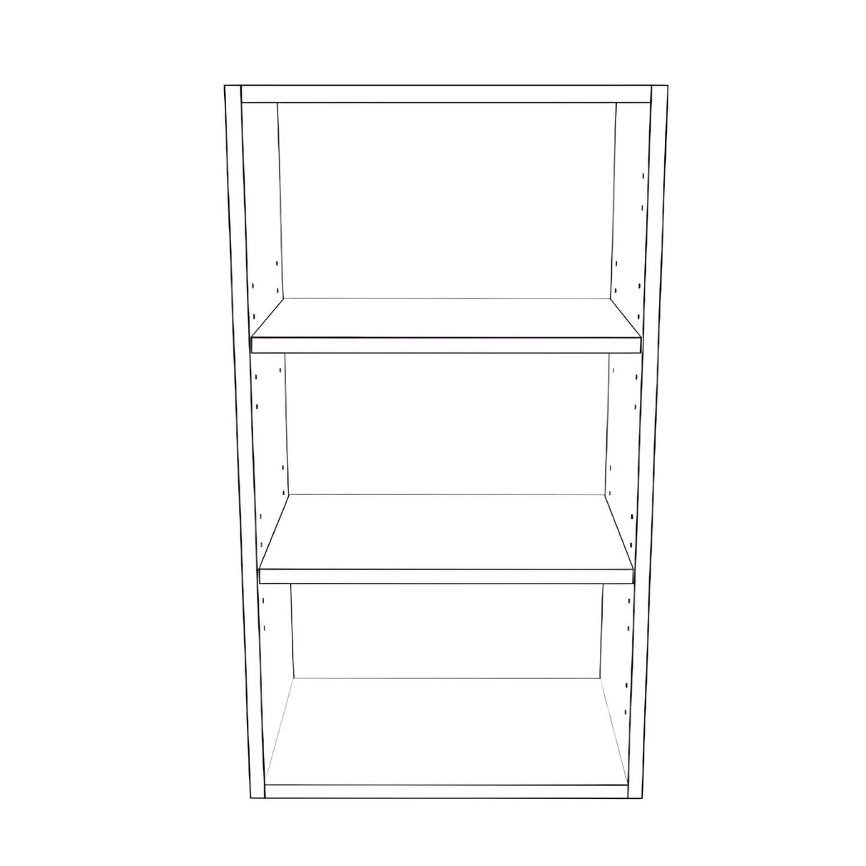 17" Wide x 30" High Wall Cabinet - (White Cabinet Boxes - Thermofoil Doors)