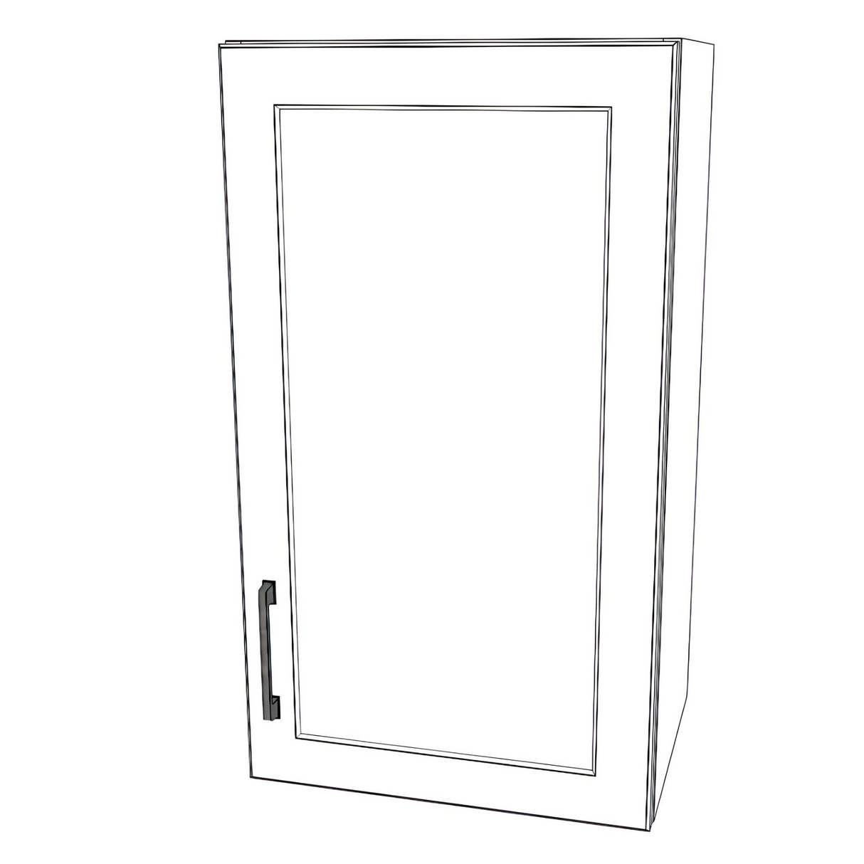 17" Wide x 30" High Wall Cabinet - (White Cabinet Boxes - Thermofoil Doors)