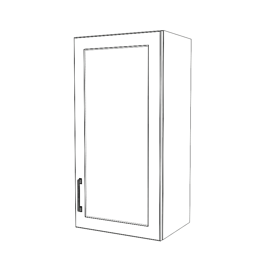 17" Wide x 34" High Wall Cabinet - (White Cabinet Boxes - Thermofoil Doors)