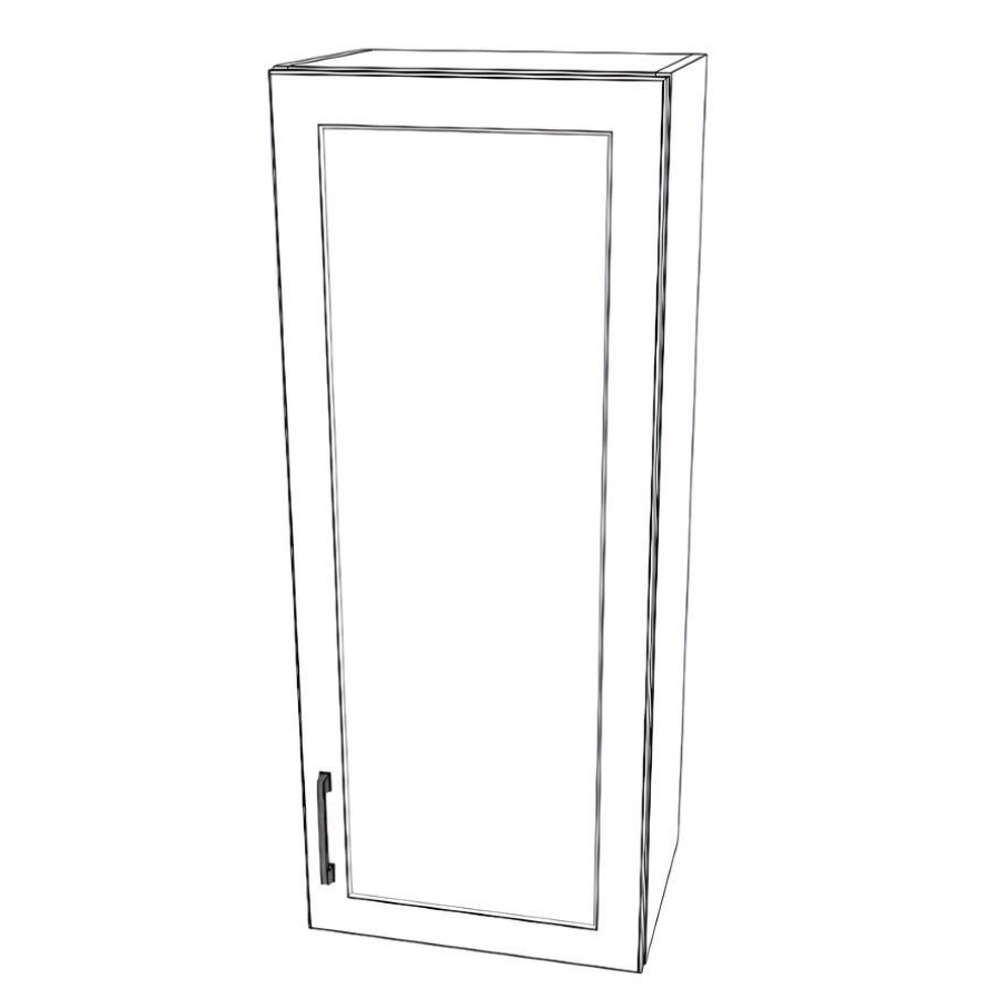 17" Wide x 42" High Wall Cabinet - (White Cabinet Boxes - Painted Doors)
