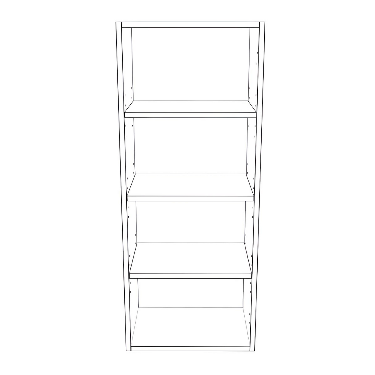 17" Wide x 42" High Wall Cabinet - (White Cabinet Boxes - Painted Doors)