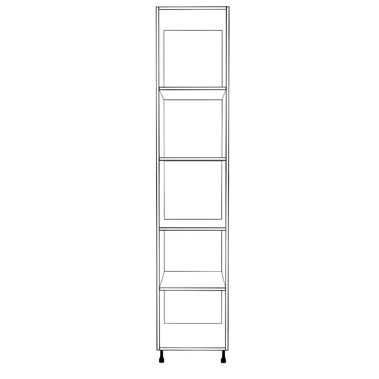 18" Wide Tall Pantry Cabinet - (White Cabinet Boxes - Thermofoil Doors) 24 D