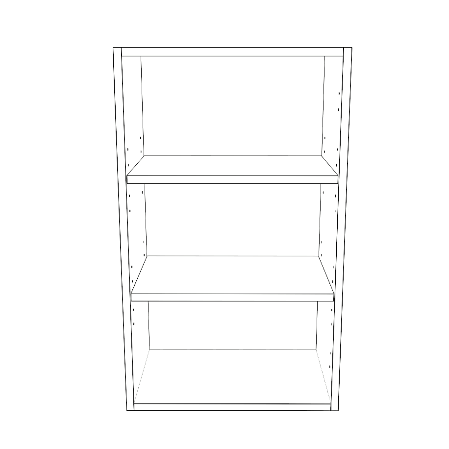 18" Wide x 30" High Wall Cabinet - (White Cabinet Boxes - Thermofoil Doors)