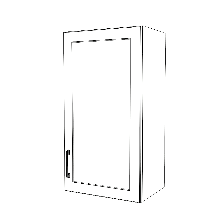 18" Wide x 34" High Wall Cabinet - (White Cabinet Boxes - Painted Doors)
