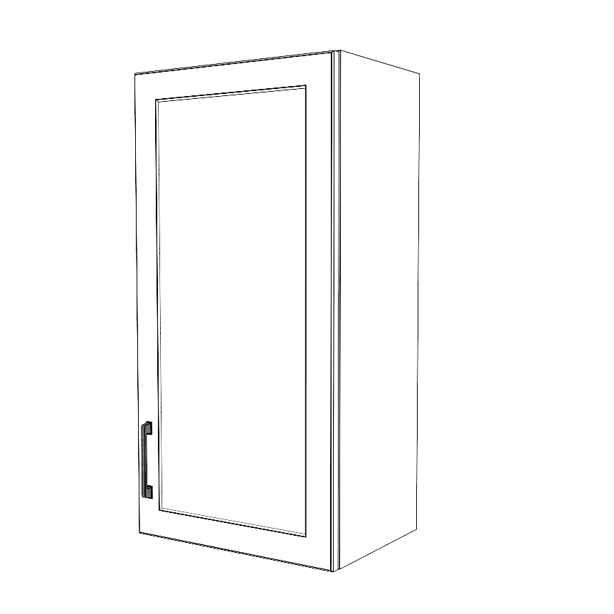 18" Wide x 36" High Wall Cabinet - (White Cabinet Boxes - Thermofoil Doors)