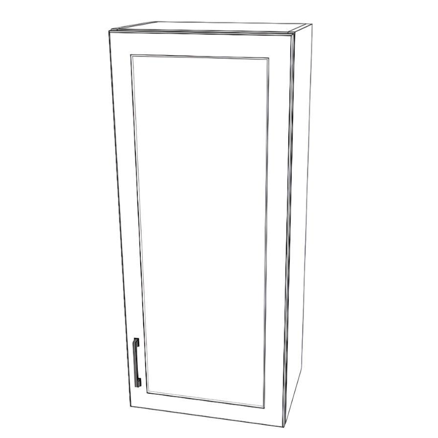 18" Wide x 42" High Wall Cabinet - (White Cabinet Boxes - Painted Doors)