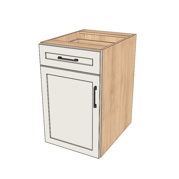 19" Wide Base Cabinet With Drawer On Top - (Ply Wood Boxes - Thermofoil Doors)