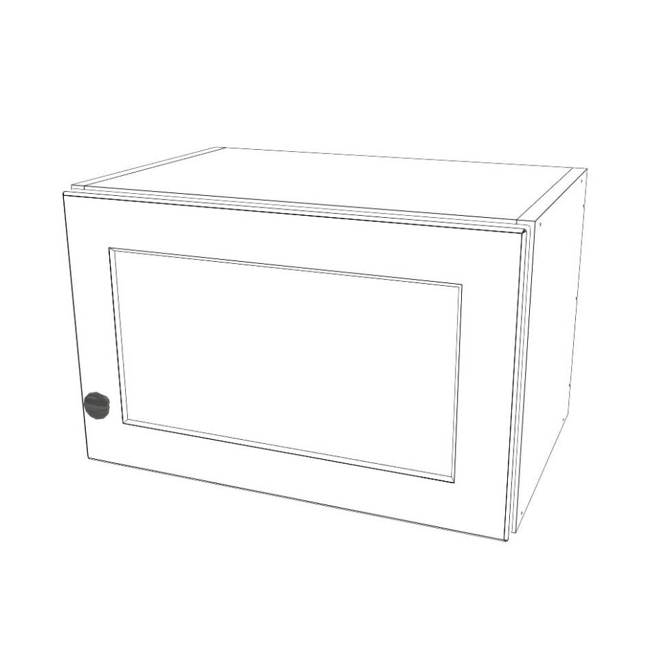 19" Wide x 12" High Wall Cabinet - (White Cabinet Boxes - Thermofoil Doors)