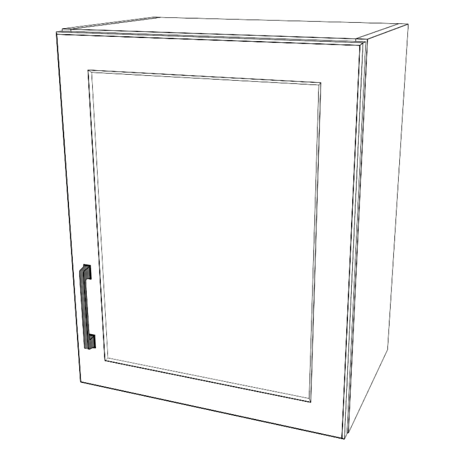 19" Wide x 24" High Wall Cabinet - (White Cabinet Boxes - Painted Doors)