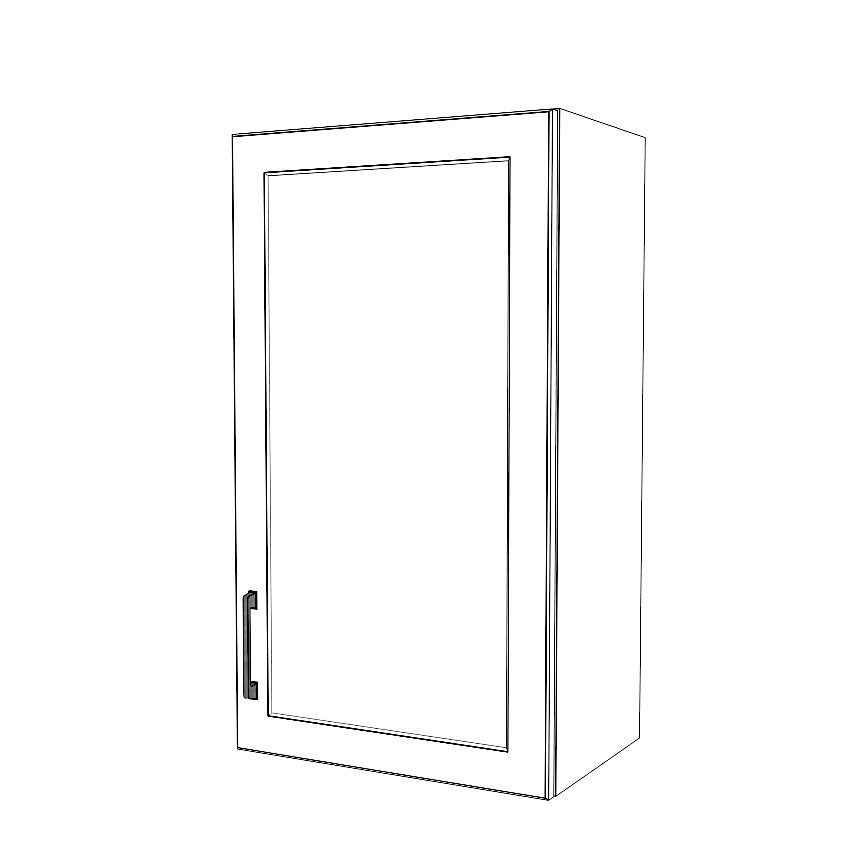 19" Wide x 34" High Wall Cabinet - (White Cabinet Boxes - Thermofoil Doors)