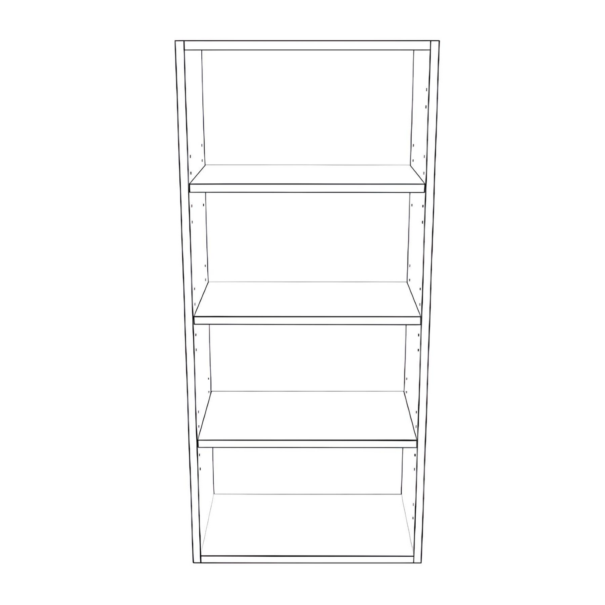 19" Wide x 42" High Wall Cabinet - (White Cabinet Boxes - Thermofoil Doors)