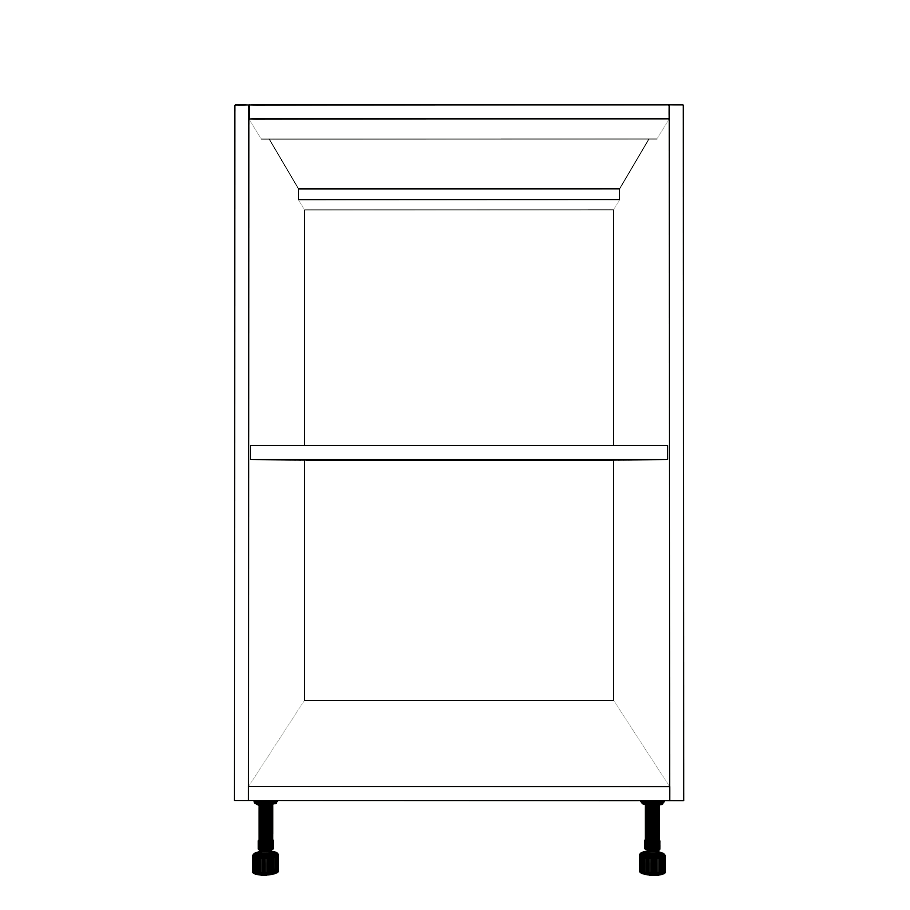 20" Wide Base Cabinet - (White Cabinet Boxes - Painted Doors)