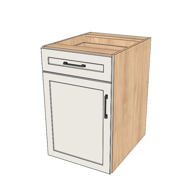 20" Wide Base Cabinet With Drawer On Top - (Ply Wood Boxes - Painted Doors)