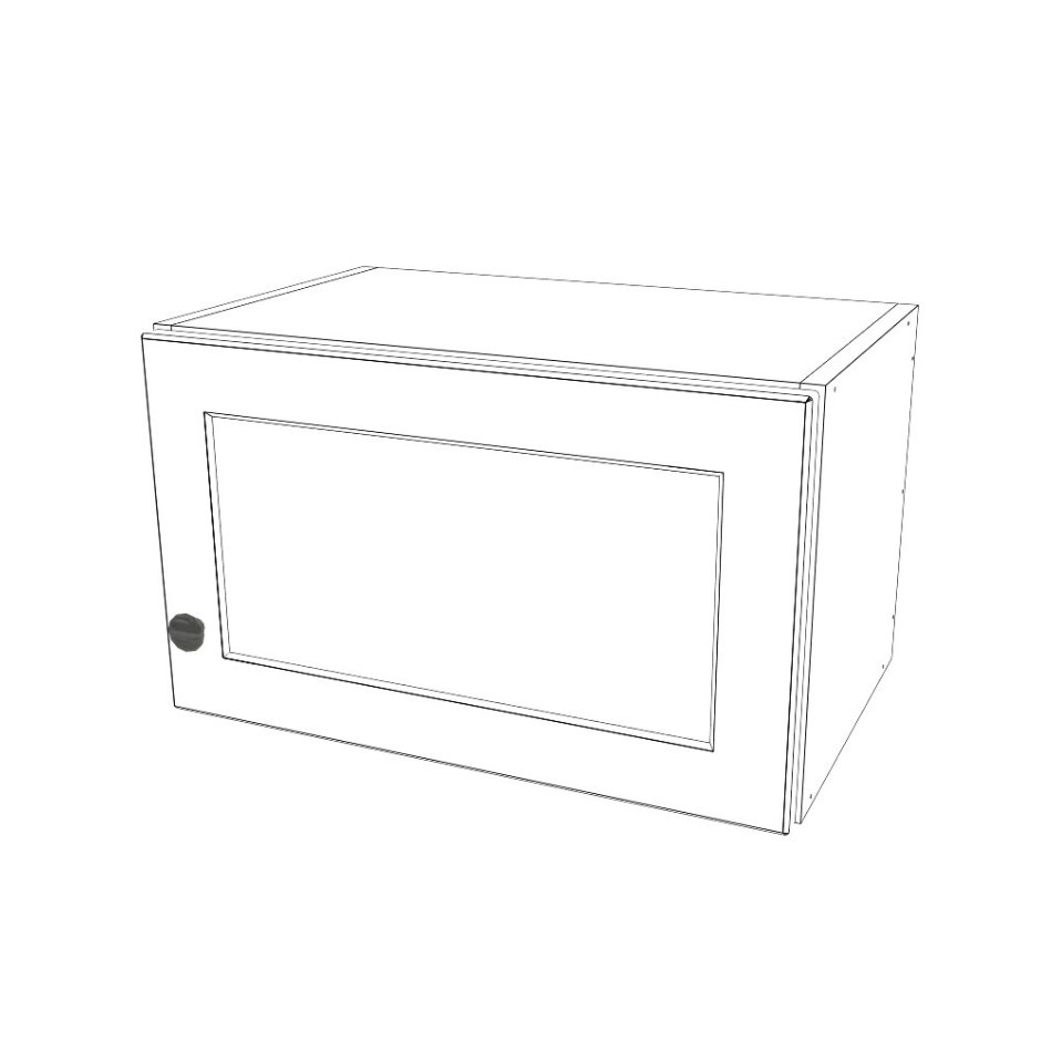 20" Wide x 12" High Wall Cabinet - (White Melamine Cabinet Boxes - Painted Doors)