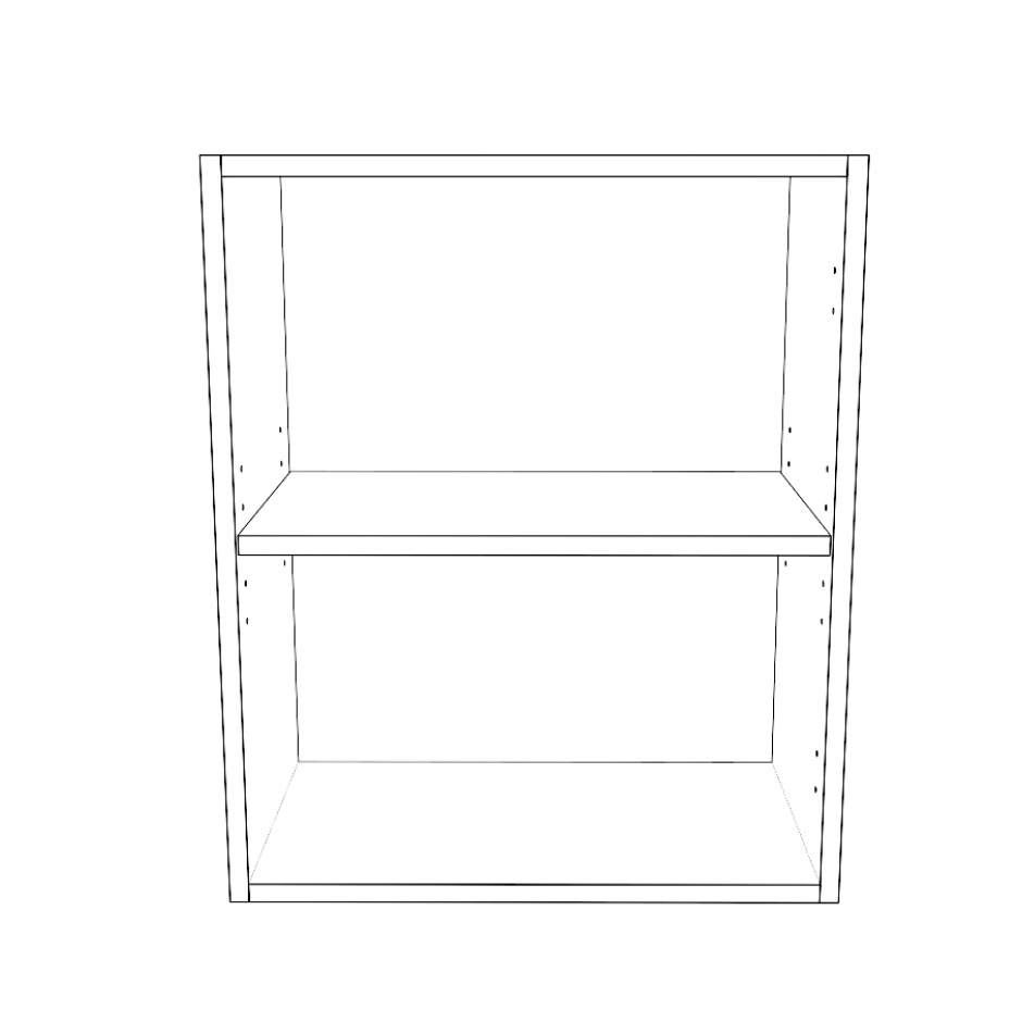 20" Wide x 24" High Wall Cabinet - (White Cabinet Boxes - Painted Doors)