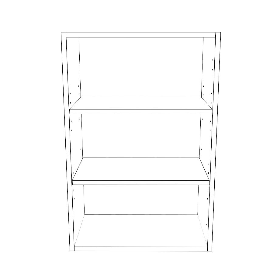 20" Wide x 30" High Wall Cabinet - (White Cabinet Boxes - Painted Doors)