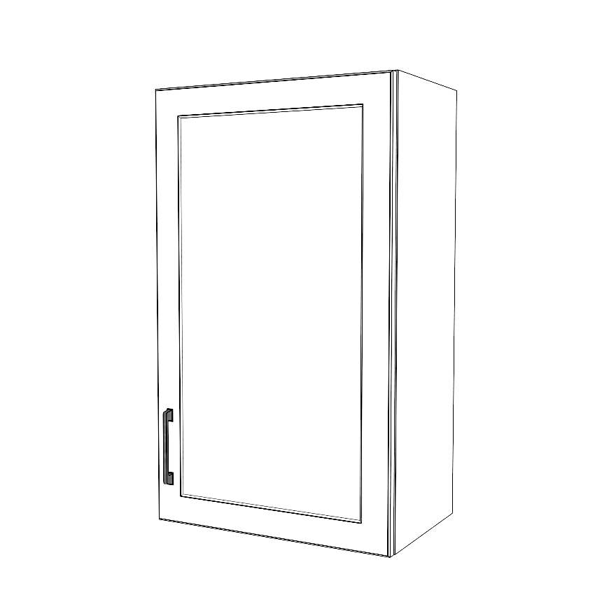 20" Wide x 34" High Wall Cabinet - (White Cabinet Boxes - Thermofoil Doors)