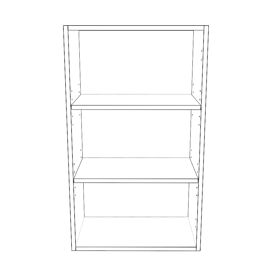 20" Wide x 34" High Wall Cabinet - (White Cabinet Boxes - Painted Doors)