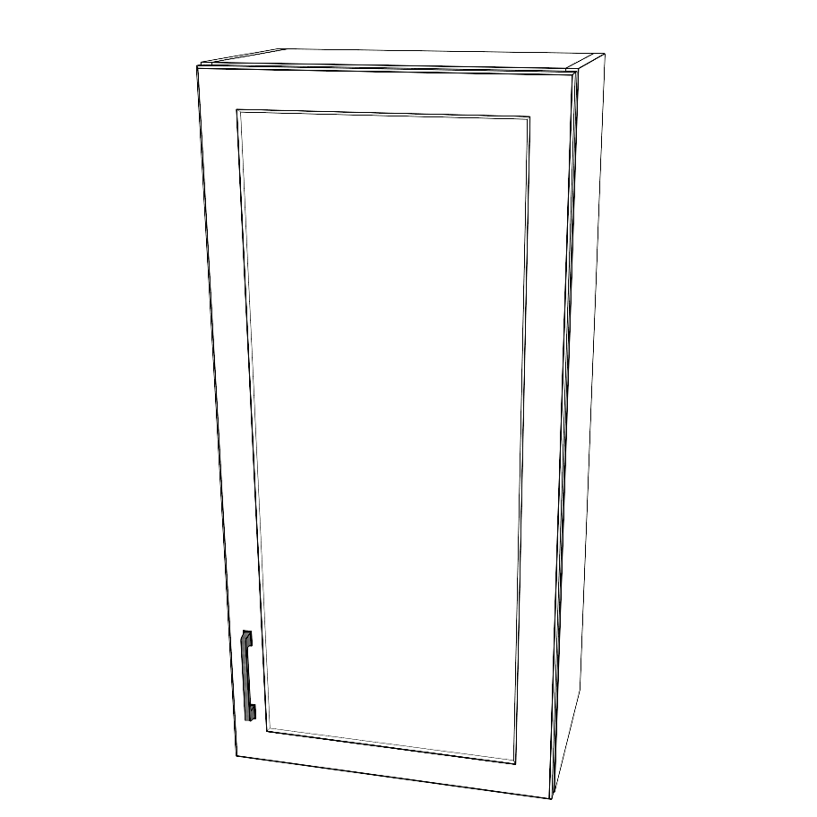 20" Wide x 42" High Wall Cabinet - (White Cabinet Boxes - Thermofoil Doors)