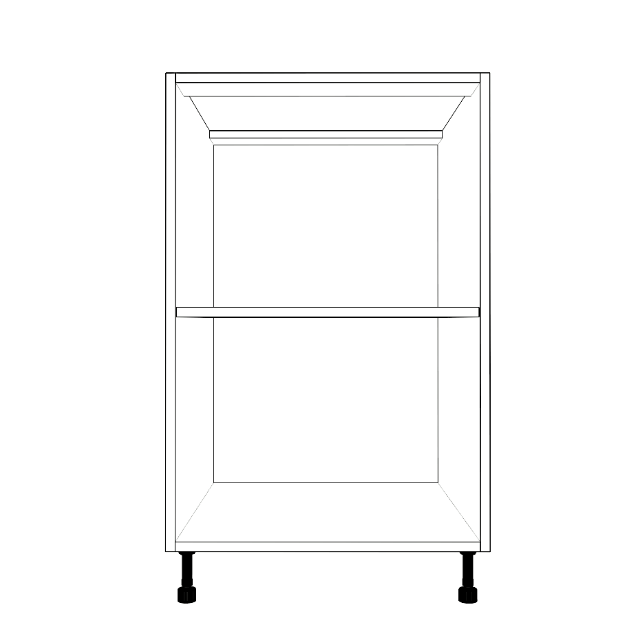21" Wide Base Cabinet - (White Cabinet Boxes - Thermofoil Doors)