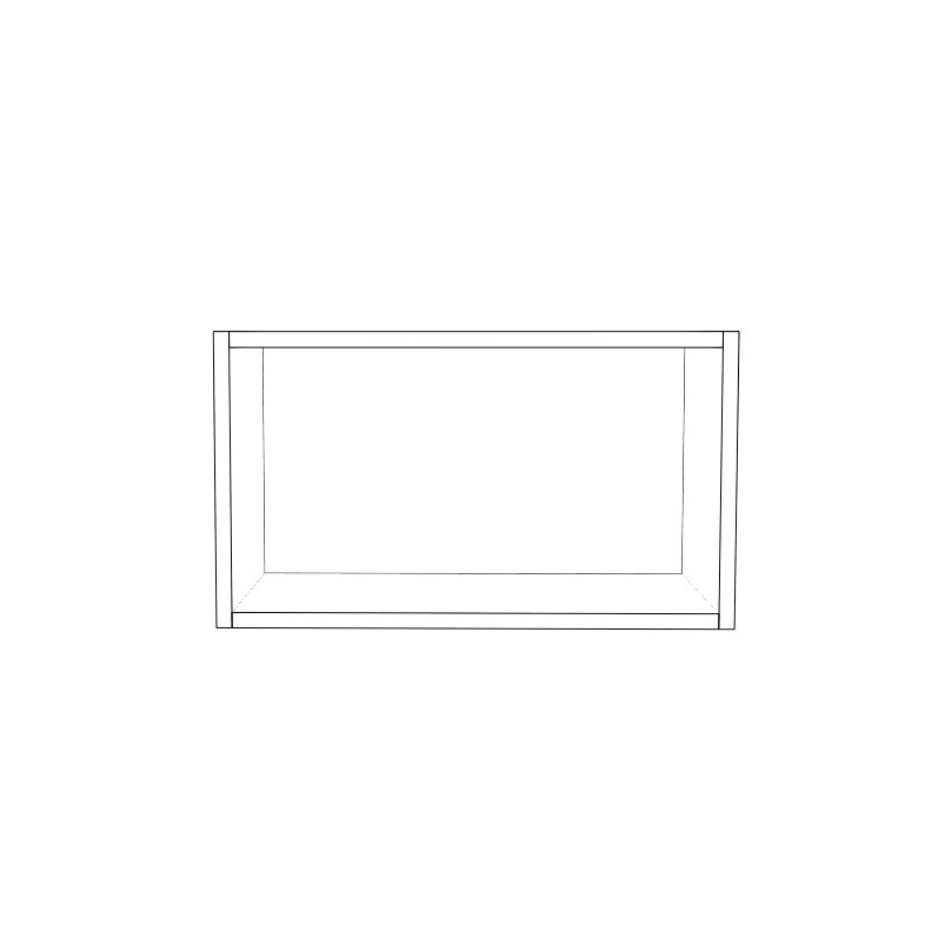 21" Wide x 12" High Wall Cabinet - (White Melamine Cabinet Boxes - Painted Doors)