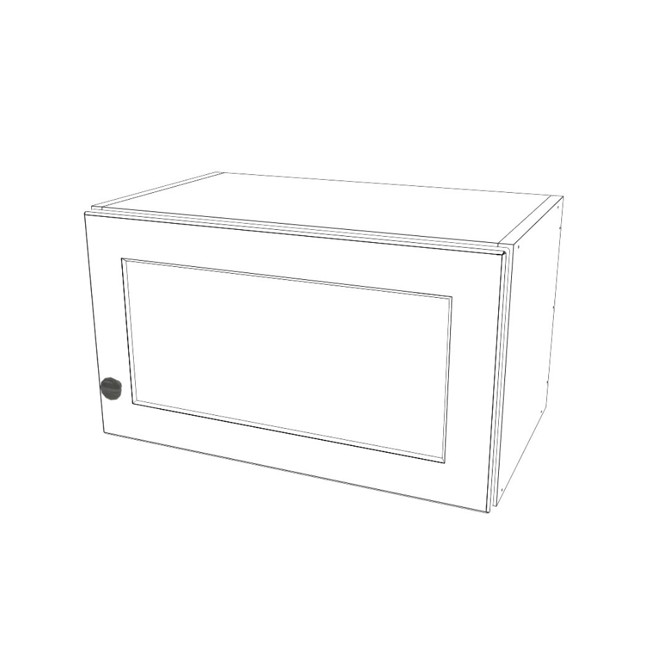 21" Wide x 12" High Wall Cabinet - (White Cabinet Boxes - Thermofoil Doors)