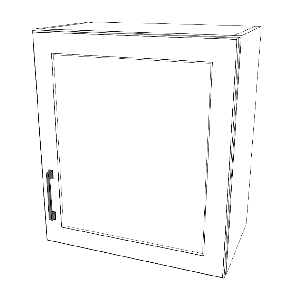 21" Wide x 24" High Wall Cabinet - (White Cabinet Boxes - Painted Doors)