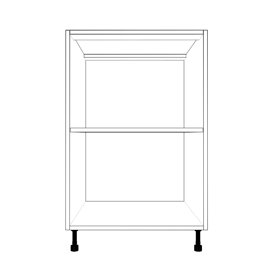 22" Wide Base Cabinet - (White Cabinet Boxes - Painted Doors)