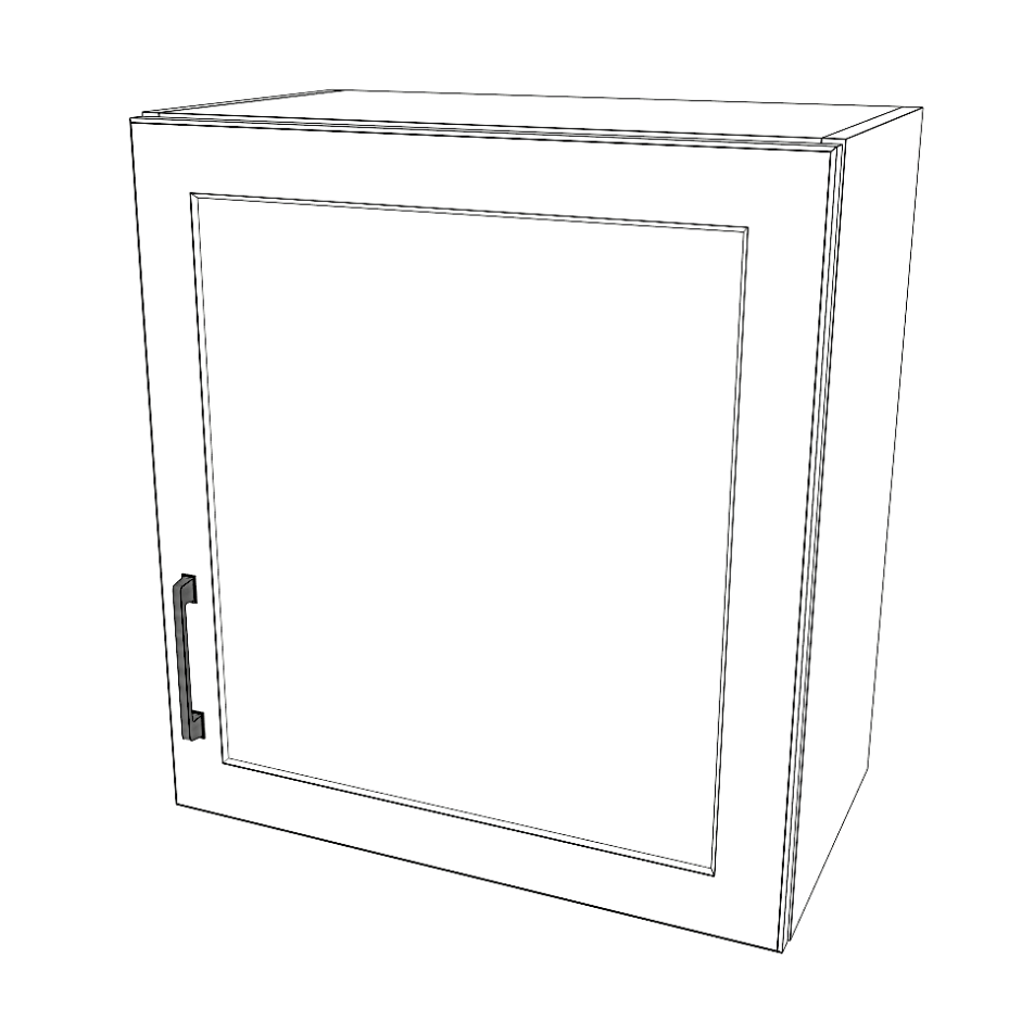22" Wide x 24" High Wall Cabinet - (White Cabinet Boxes - Thermofoil Doors)
