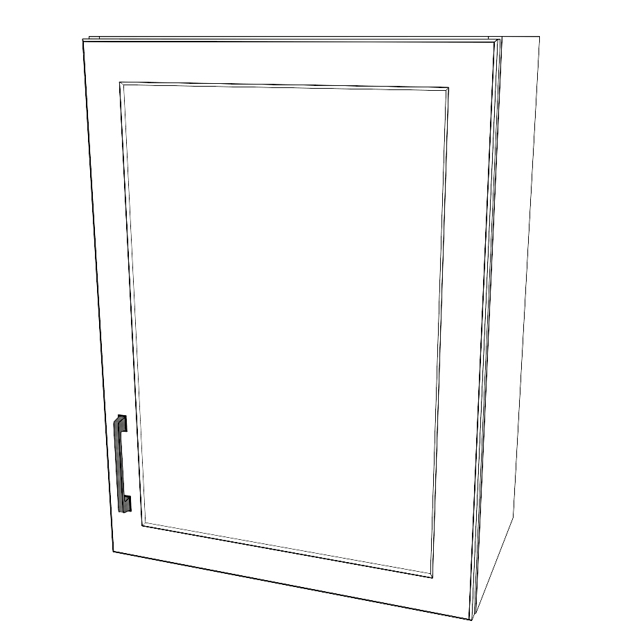 22" Wide x 30" High Wall Cabinet - (White Cabinet Boxes - Painted Doors)