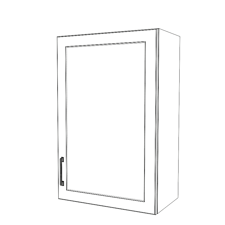 22" Wide x 34" High Wall Cabinet - (White Cabinet Boxes - Thermofoil Doors)