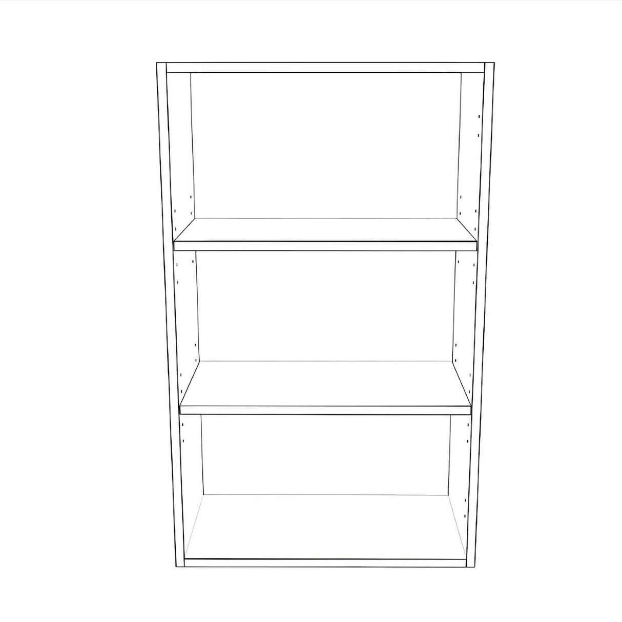 22" Wide x 36" High Wall Cabinet - (White Cabinet Boxes - Thermofoil Doors)