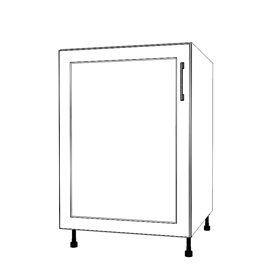 23" Wide Base Cabinet - (White Cabinet Boxes - Thermofoil Doors)
