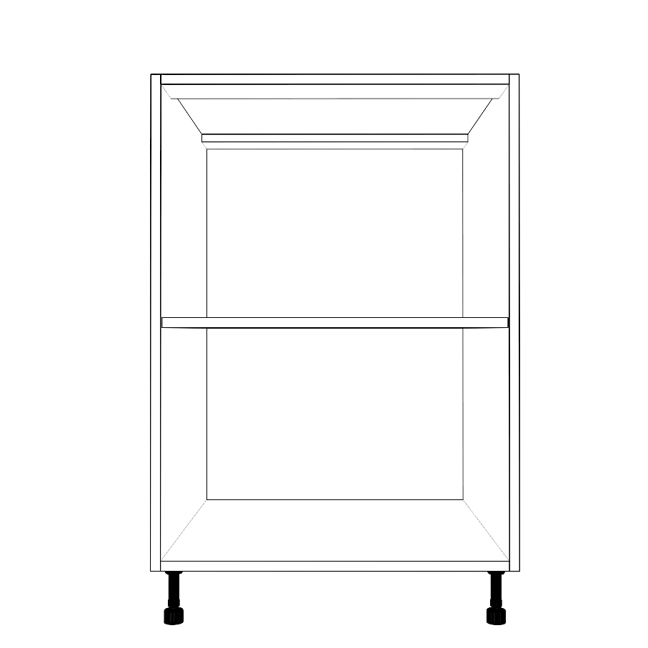 23" Wide Base Cabinet - (White Cabinet Boxes - Painted Doors)