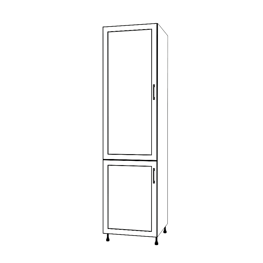 23" Wide Tall Pantry Cabinet - (White Cabinet Boxes - Painted Doors) 24 D