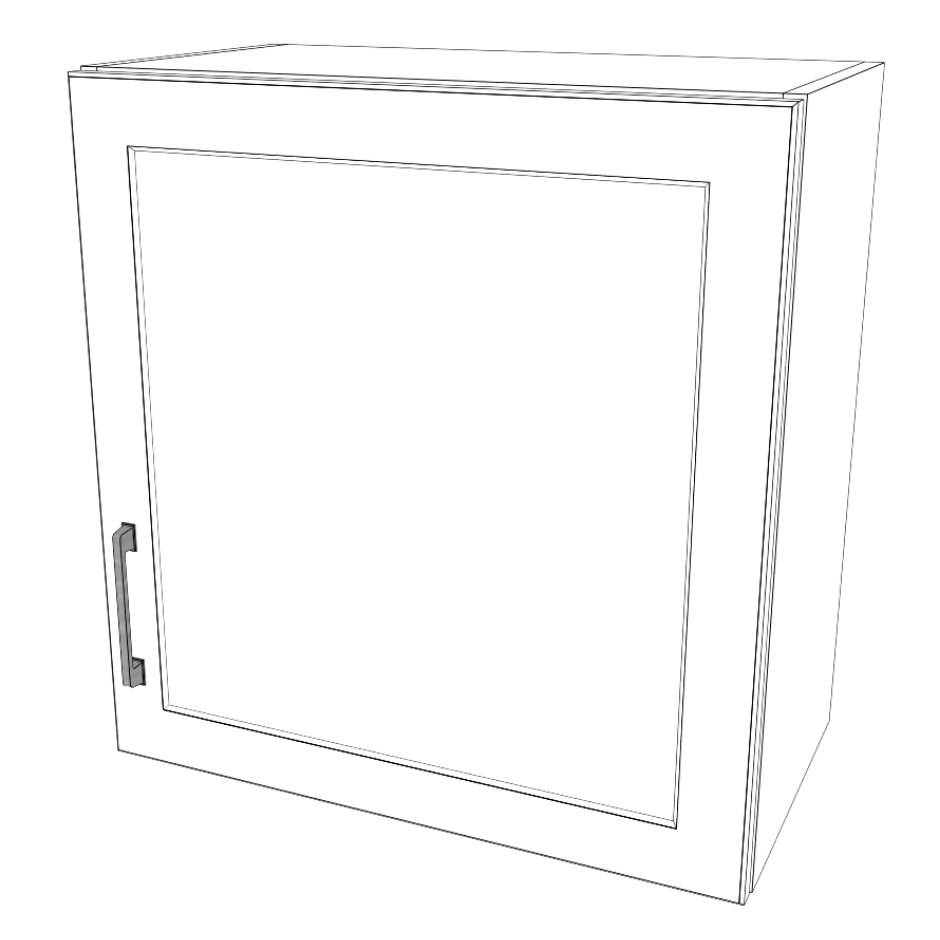 23" Wide x 24" High Wall Cabinet - (White Cabinet Boxes - Painted Doors)