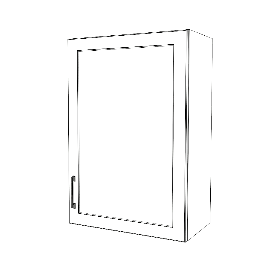 23" Wide x 34" High Wall Cabinet - (White Cabinet Boxes - Thermofoil Doors)