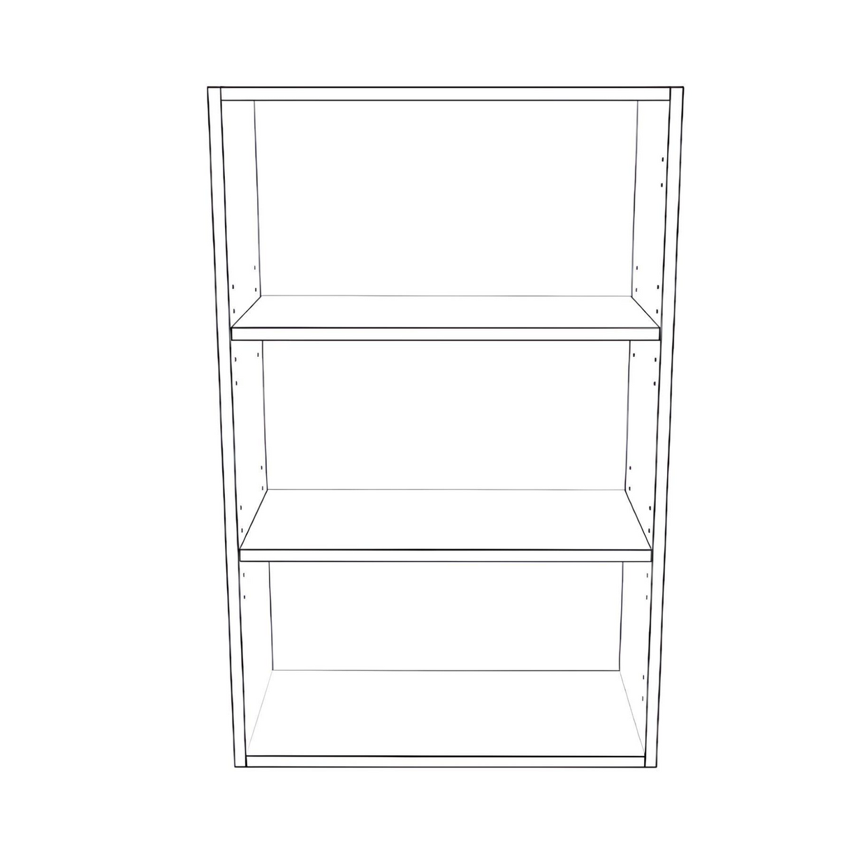 23" Wide x 36" High Wall Cabinet - (White Cabinet Boxes - Painted Doors)