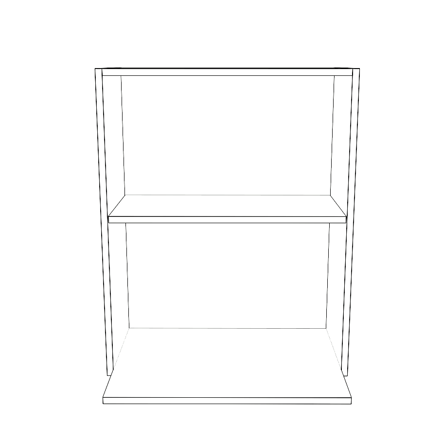 24" Wide x 30" High Microwave Cabinet - (White Cabinet Boxes - Thermofoil Doors)