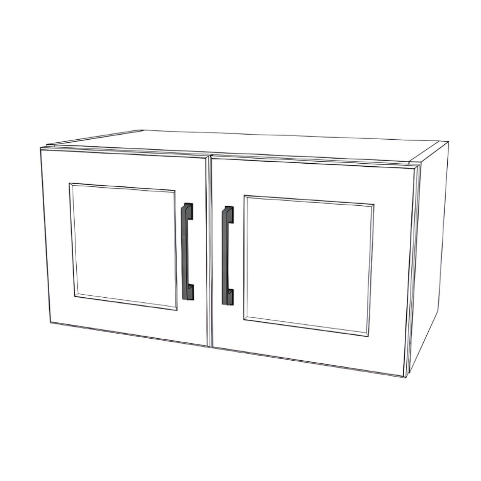 24" Wide x 12" High x 24" Deep  Stove/fridge Cabinet - (White Cabinet Boxes - Thermofoil Doors)