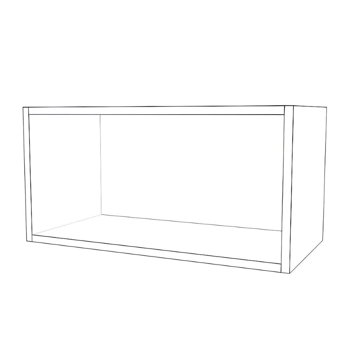 24" Wide x 12" High x 24" Deep  Stove/fridge Cabinet - (White Cabinet Boxes - Thermofoil Doors)