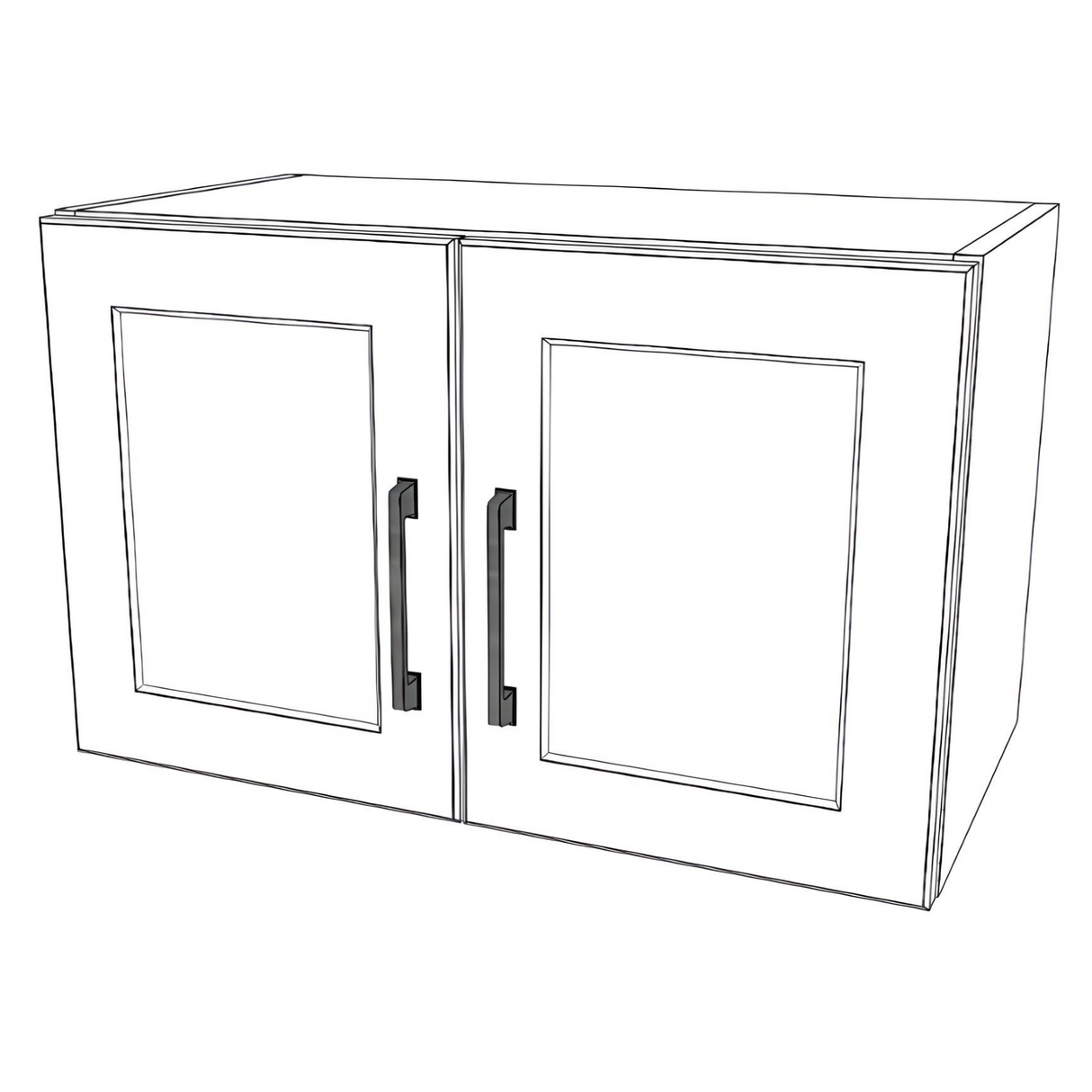 24" Wide x 15" High Stove/fridge  Cabinet - (White Cabinet Boxes - Thermofoil Doors)