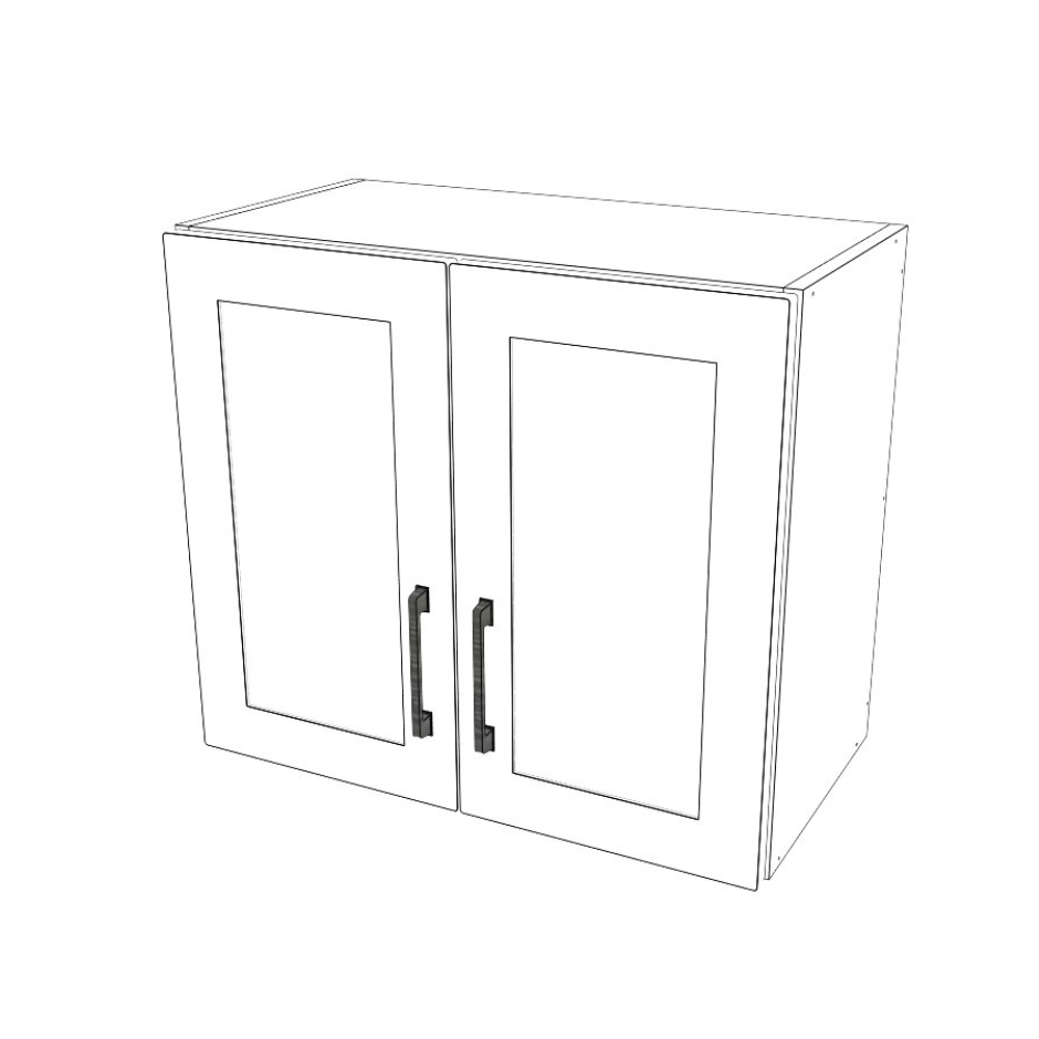 24" Wide x 21" High x 24" Deep  Stove/Fridge Cabinet - (White Cabinet Boxes - Painted Doors)