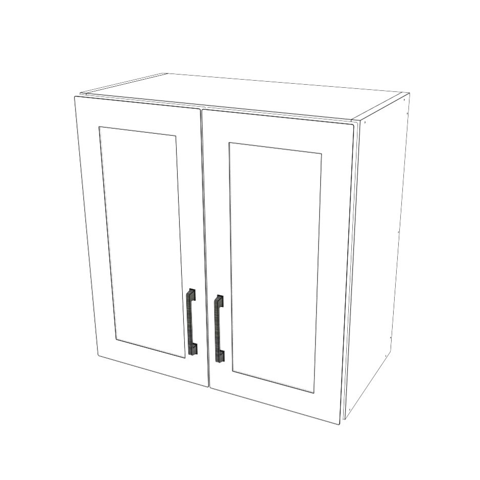 24" Wide x 24" High x 24" Deep Stove/Fridge Cabinet - (White Cabinet Boxes - Painted Doors)