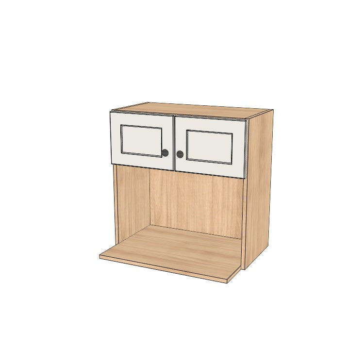 24" Wide x 24" High Microwave Cabinet - (Ply Wood Boxes - Painted Doors)