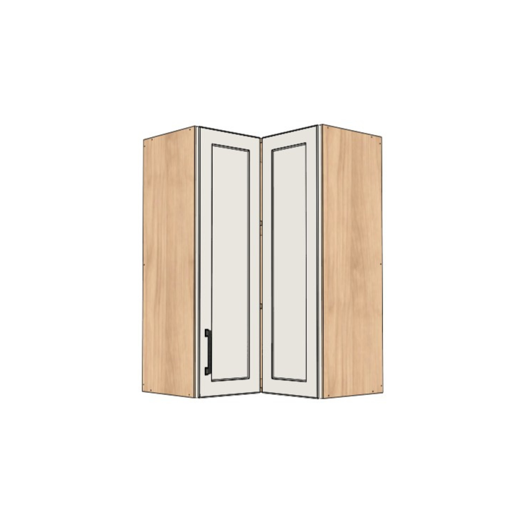 24x24" Wide x 36" High Corner Wall Cabinet - (Ply Wood Boxes - Thermofoil Doors)