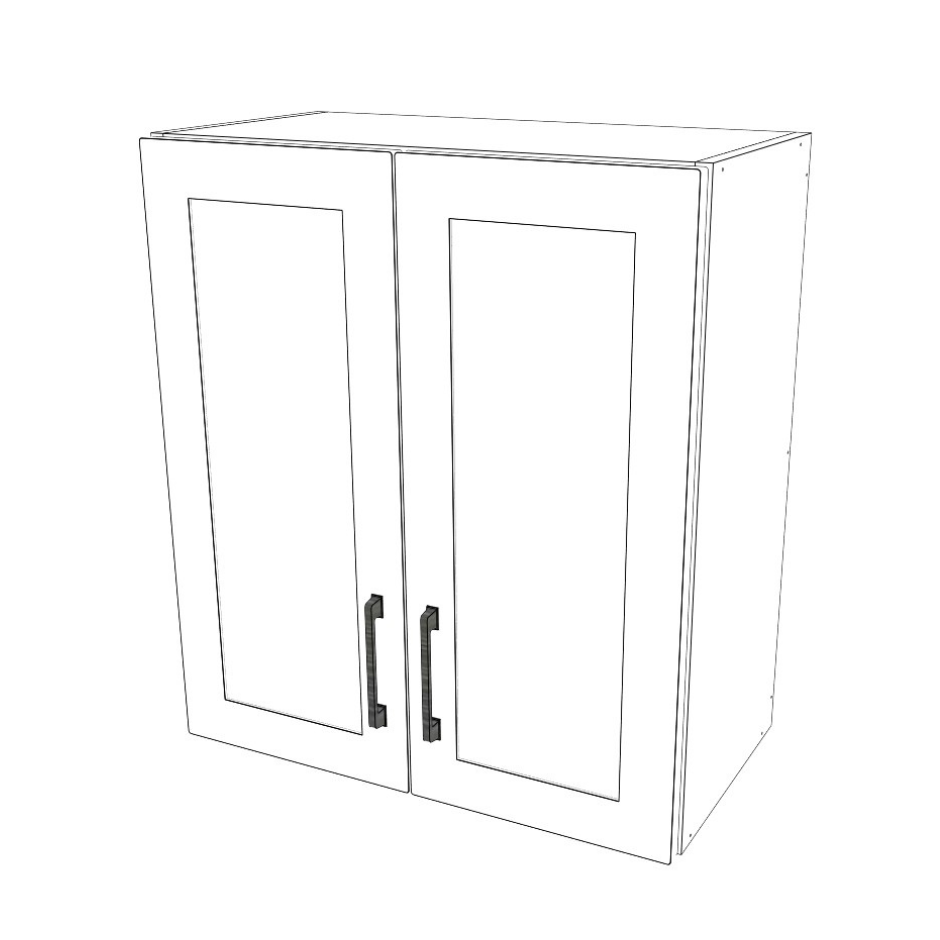 24" Wide x 27" High x 24" Deep  Stove/Fridge Cabinet - (White Cabinet Boxes - Painted Doors)
