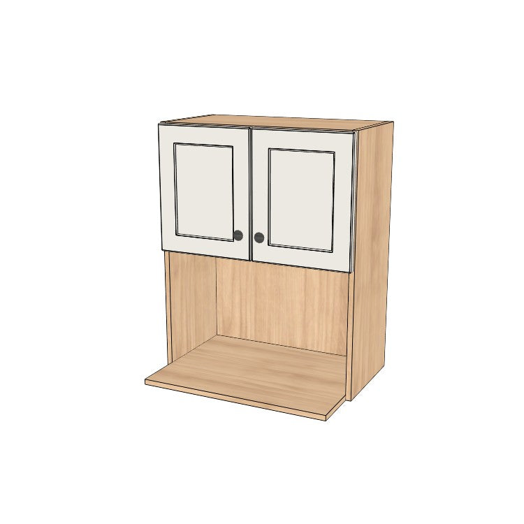 24" Wide x 30" High Microwave Cabinet - (Ply Wood Boxes - Thermofoil Doors)