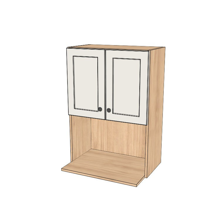 24" Wide x 34" High Microwave Cabinet - (Ply Wood Boxes - Thermofoil Doors)
