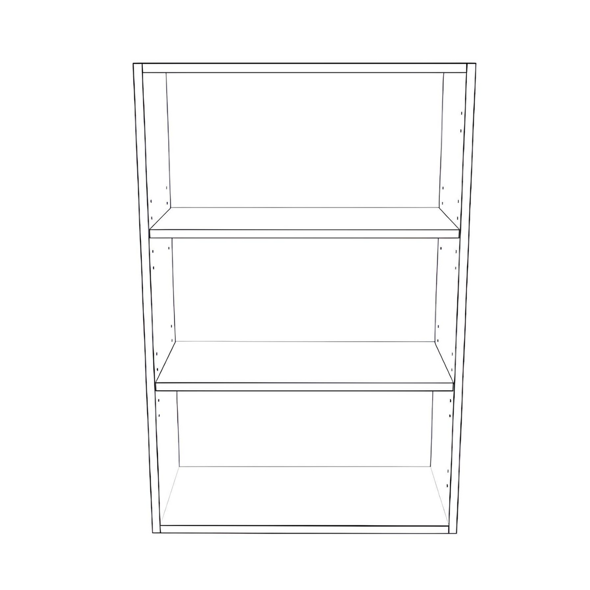 24" Wide x 36" High Wall Cabinet - (White Cabinet Boxes - Thermofoil Doors)